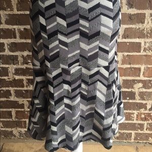 Anthropologie Moth Geometric Knit Trumpet Skirt